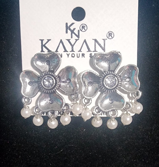 Kayan Flower Design Earrings