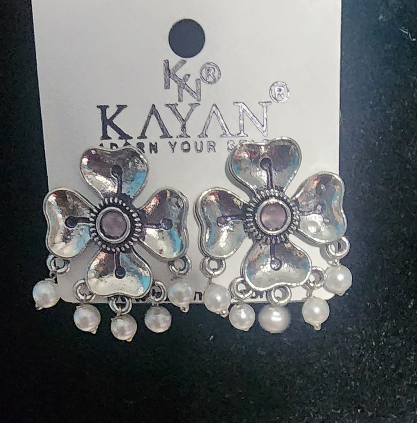 Kayan Flower Design Earrings