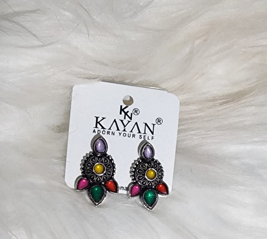 Kayan Round Coloured Studs
