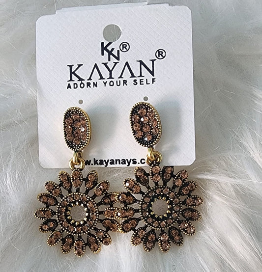 Kayan Stone Design Earrings