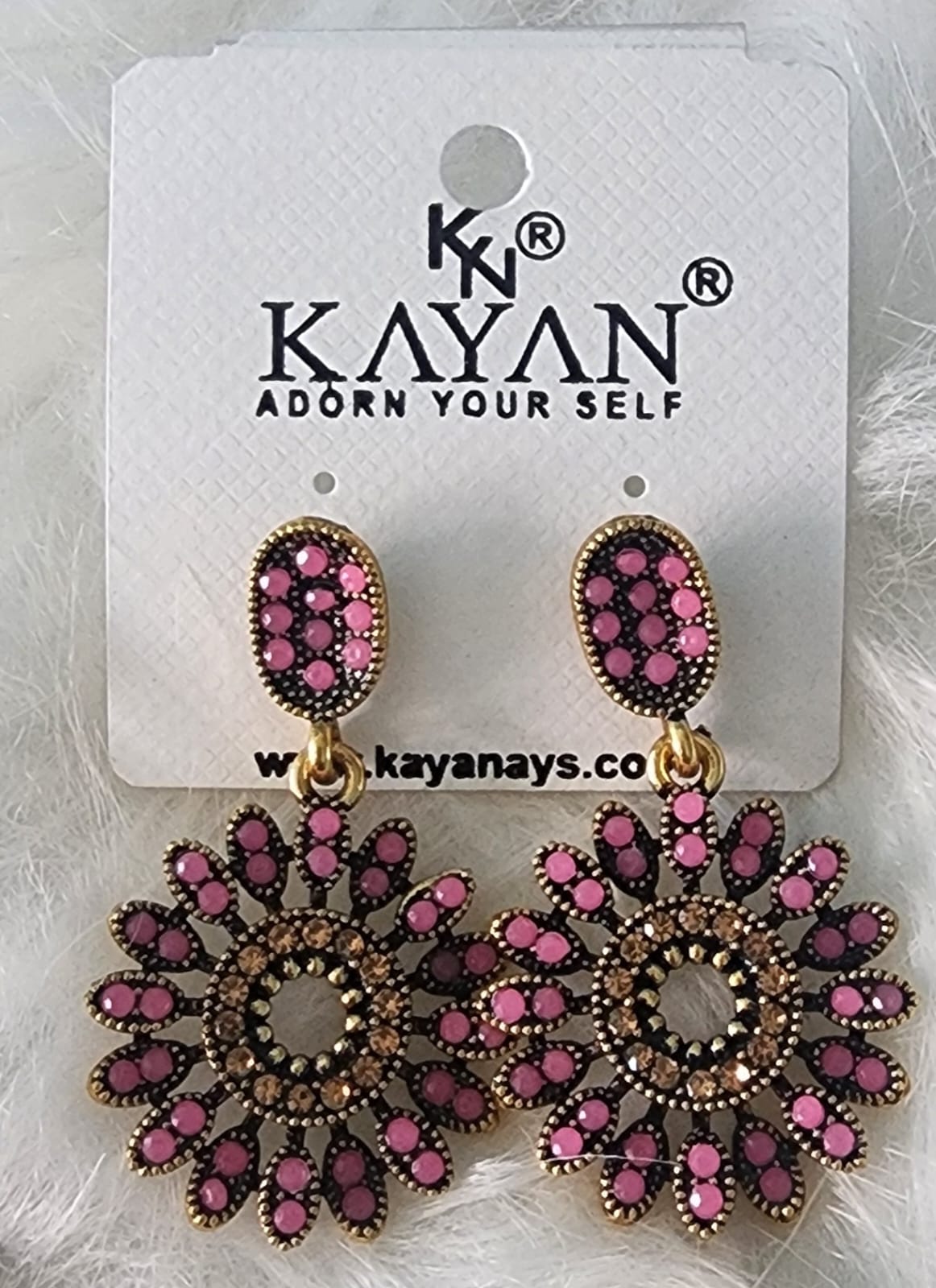 Kayan Stone Design Earrings