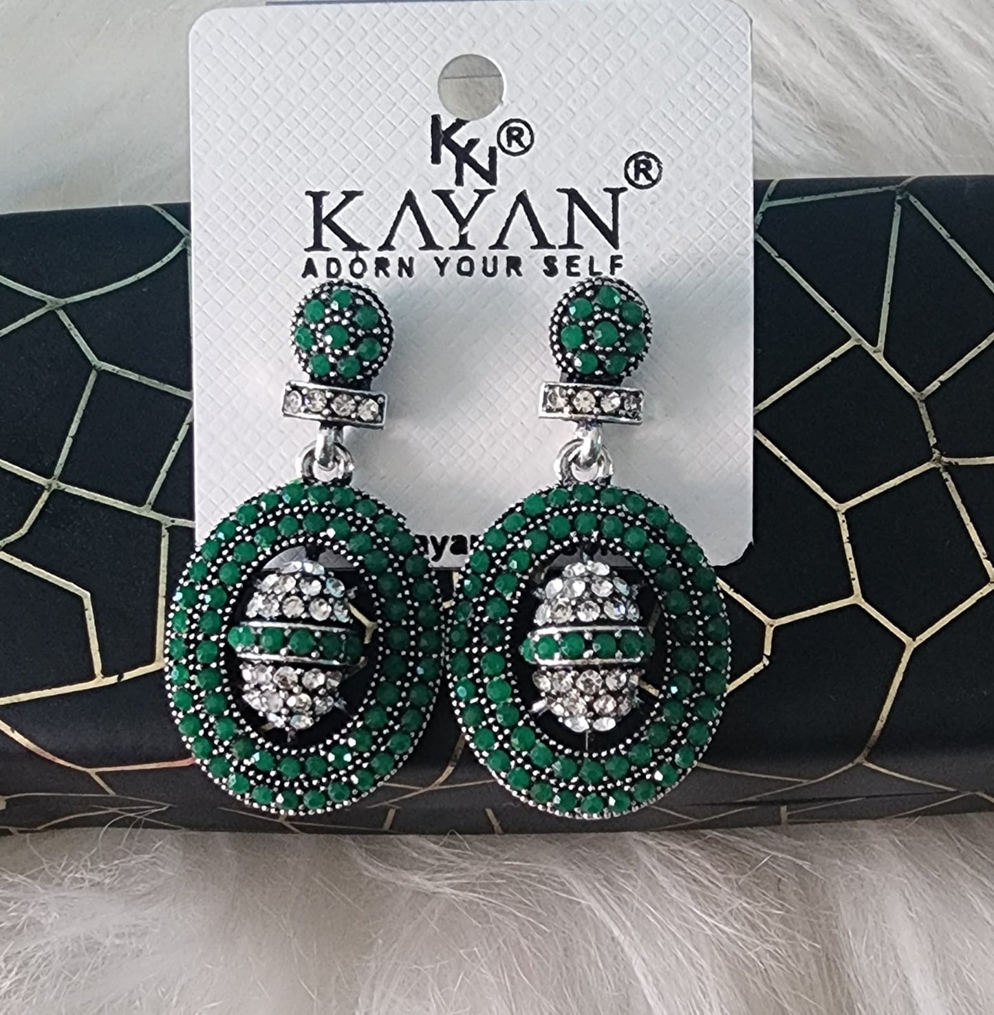 Kayan Stone Oval Earrings