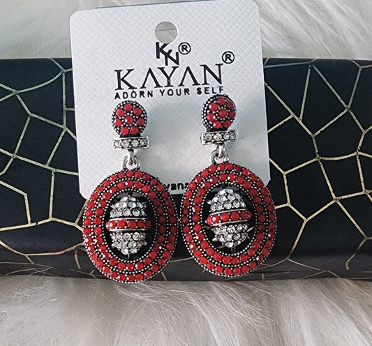 Kayan Stone Oval Earrings