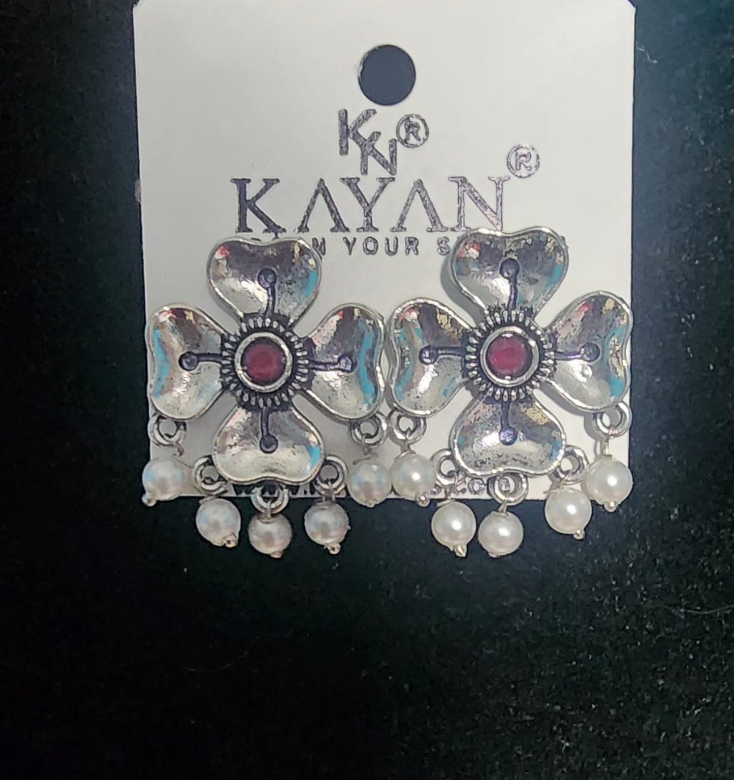 Kayan Flower Design Earrings