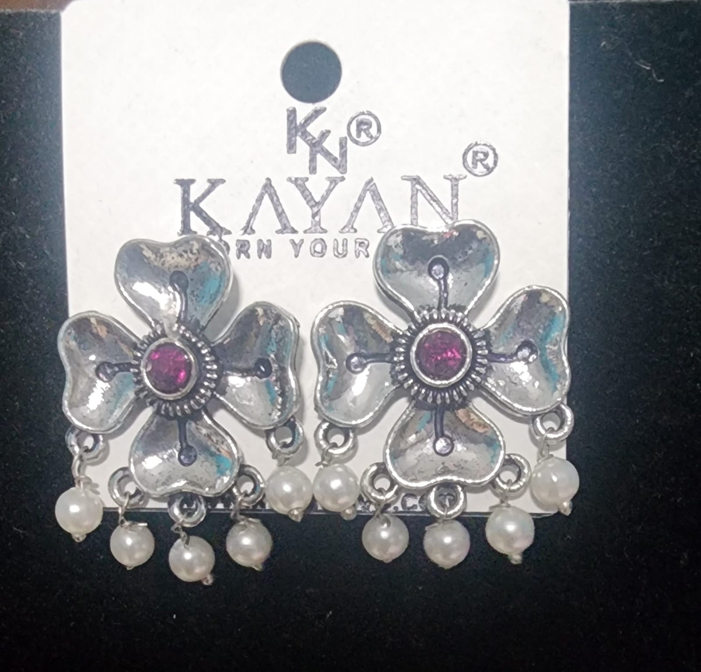 Kayan Flower Design Earrings