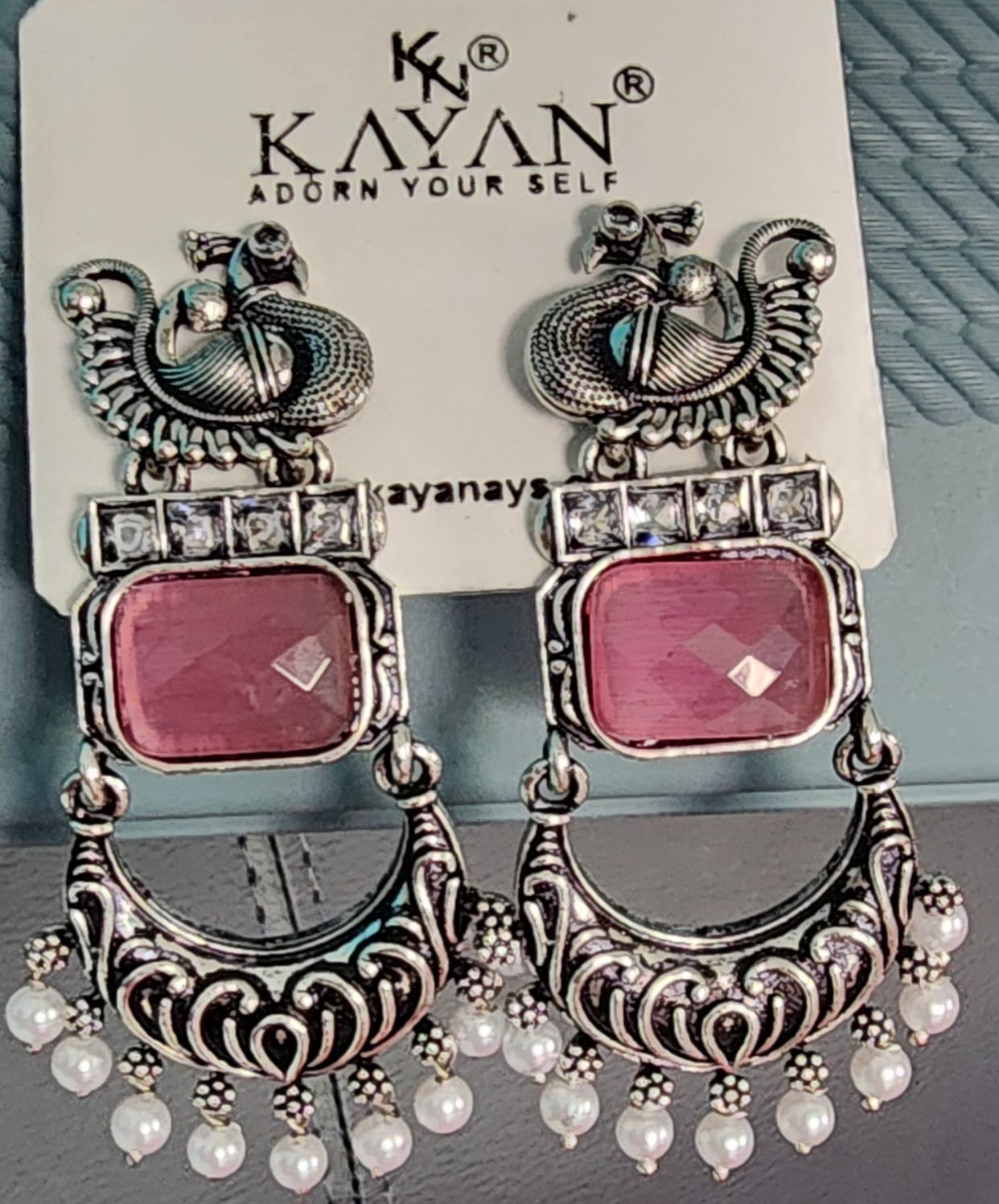 Kayan Silver Peacock Earrings