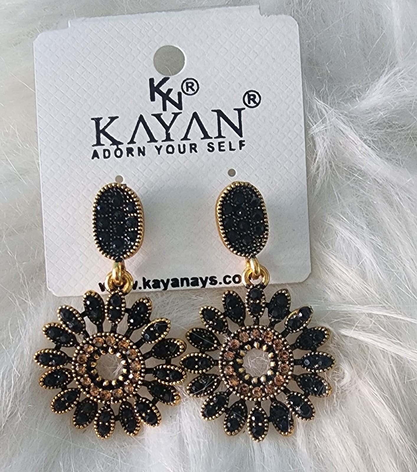 Kayan Stone Design Earrings