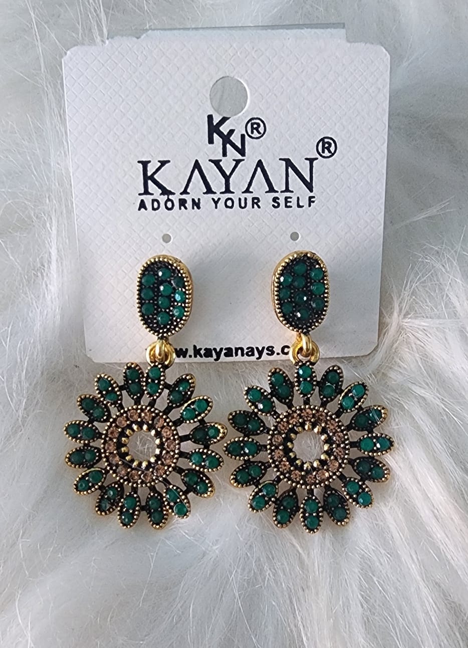 Kayan Stone Design Earrings