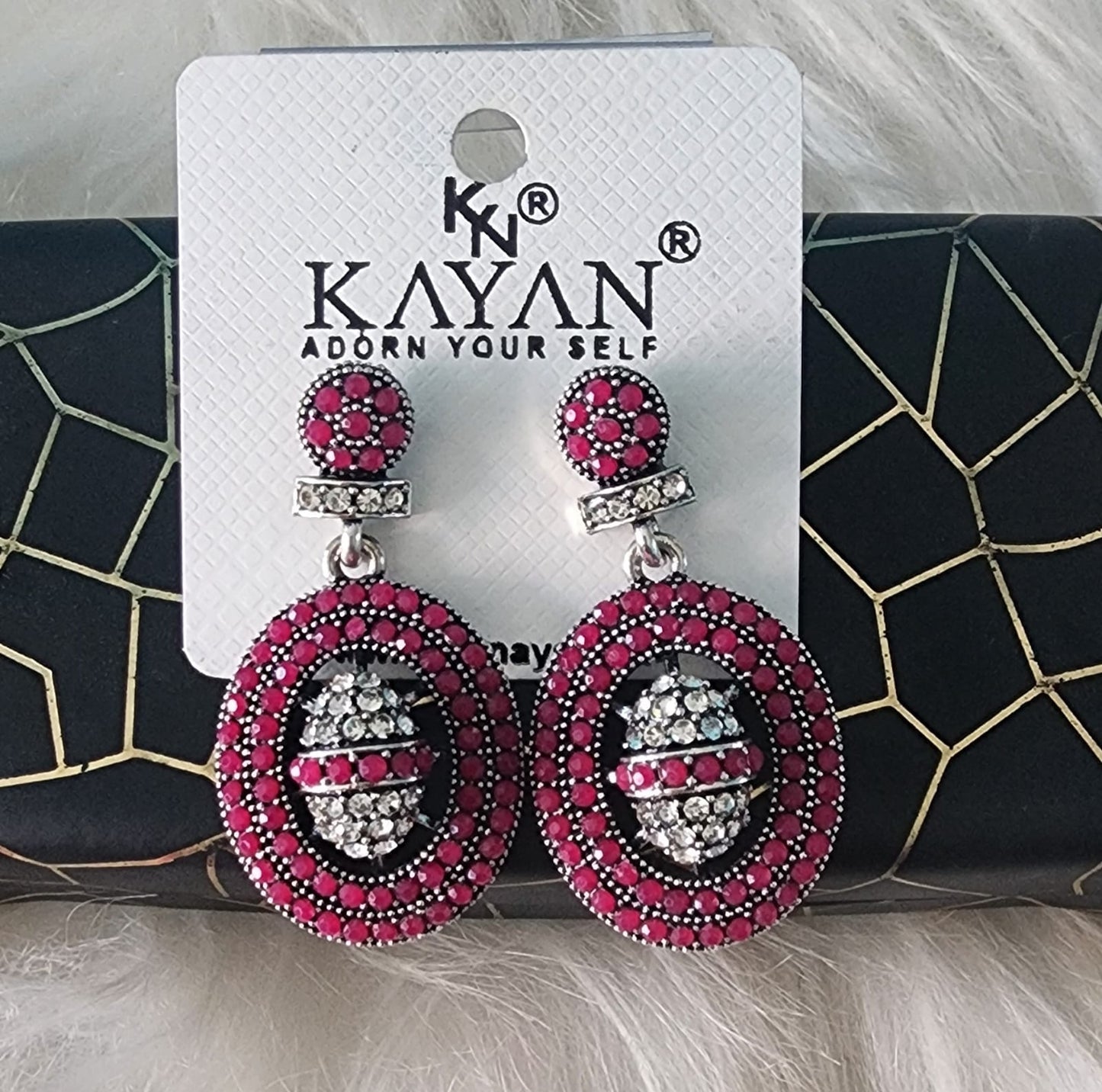 Kayan Stone Oval Earrings